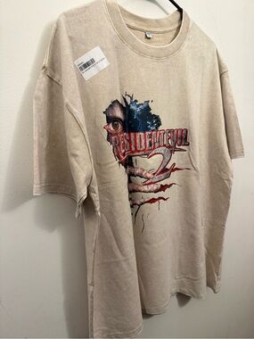 Resident Evil Graphic Tee - Beige Men's T-Shirt